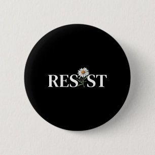 Widerstehe floral Anti Trump politischem Protest Button