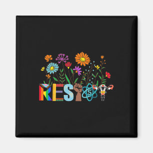 Widerstehe Floral Anti Trump Politischem Protest N Magnet
