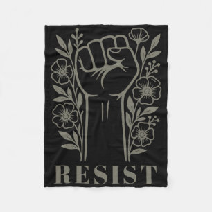 Widerstehe Florale Anti-Trump Politische Protest A Fleecedecke