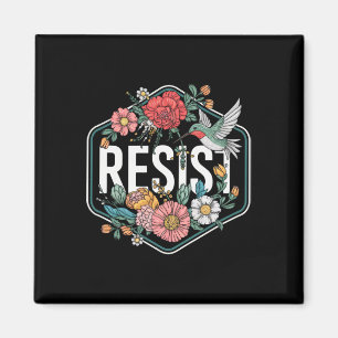 Widerstehe floralem Protest Trump Anti Trump 1 Magnet