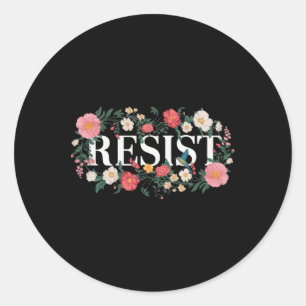 Widerstehe floralem Protest Trump Anti Trump 2 Runder Aufkleber