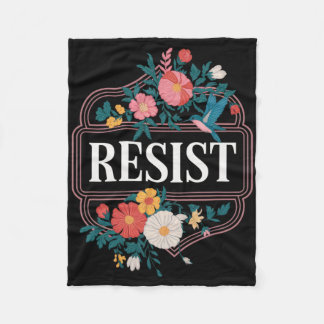 Widerstehe floralem Protest Trump Anti Trump 4 Fleecedecke