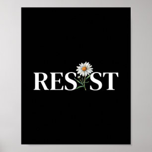 Widerstehe floraler Anti-Trump-Polit-Protest Poster