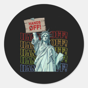 Widerstehe Hands Off Vintage We The People Amerika Runder Aufkleber