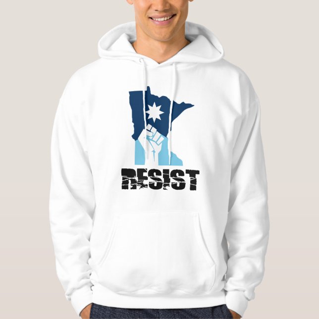 Widerstehe Minnesota erhobene Faust Hoodie (Vorderseite)