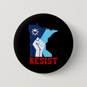 Widerstehe Minnesota Rebell Neue Staats Kunstwerk Button