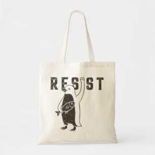 Widerstehe Pinguin-Aktivismus Grafikdesign Vintage Tragetasche