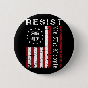Widerstehe Protest Wir Das Volk 8647 86 47 Flagge Button