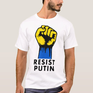 Widerstehe Putin Protest erhobene Faust T-Shirt