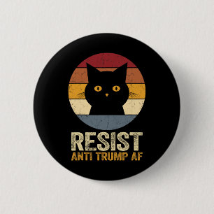 Widerstehe Retro T-Shirt Anti Trump AF Lustiges An Button
