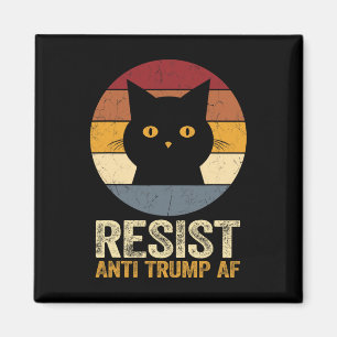 Widerstehe Retro T-Shirt Anti Trump AF Lustiges An Magnet