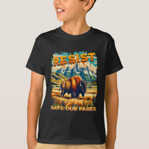 Widerstehe Rette Unsere Parks Alt Us National Park T-Shirt