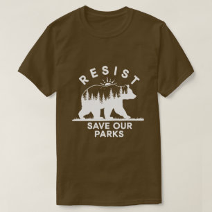 Widerstehe Rette Unsere Parks Alt Us Nationalparks T-Shirt