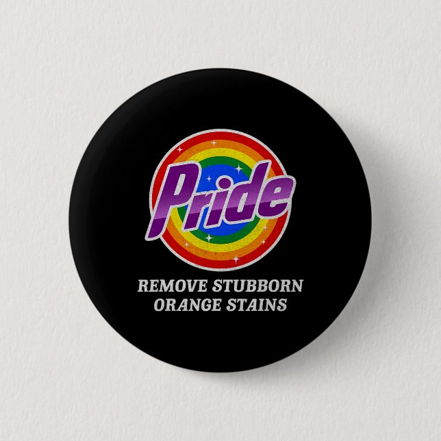 Widerstehe Trump Entferne Hartnäckige Orange Fleck Button (Vorderseite)