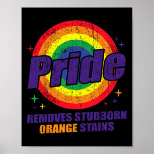 Widerstehe Trump Entferne Hartnäckige Orange Fleck Poster