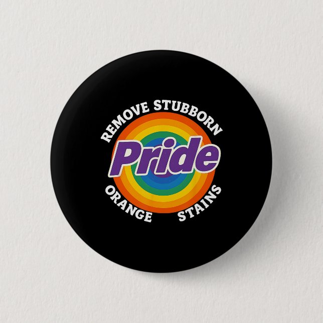 Widerstehe Trump Entferne Hartnäckige Orangefarben Button (Vorderseite)