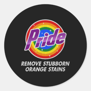 Widerstehe Trump Entferne Hartnäckige Orangefarben Runder Aufkleber