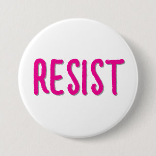 Widerstehe Widerstand Rosa Button