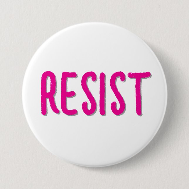 Widerstehe Widerstand Rosa Button (Vorderseite)