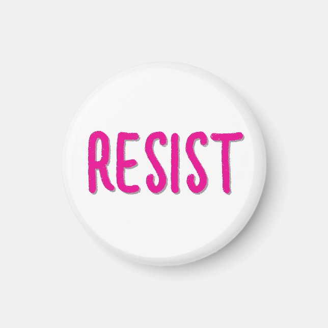 Widerstehe Widerstand Rosa Magnet (Vorne)