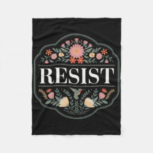Widerstehen Floral Protest Trump Anti Trump 6 Fleecedecke