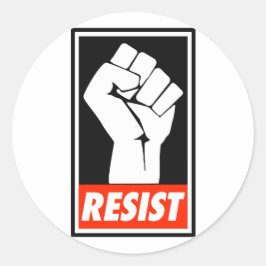 widerstehen runder aufkleber