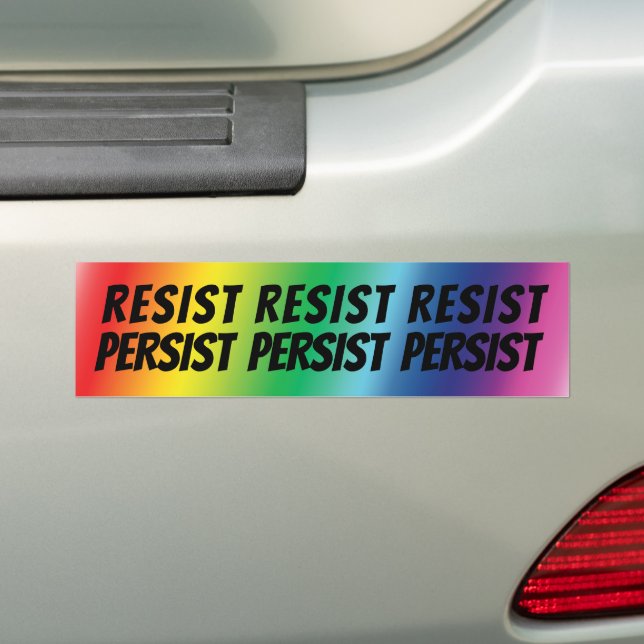 "Widerstehen" schwarze Buchstaben - Stolz lgbtq lg Autoaufkleber (Auf Auto)