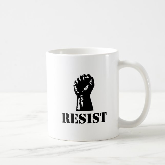 Widerstehen Sie, AntiTrumpf Kaffeetasse (Rechts)