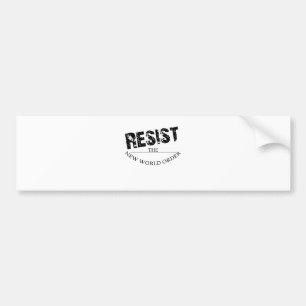 Widerstehen Sie der neuen Weltordnung Autoaufkleber