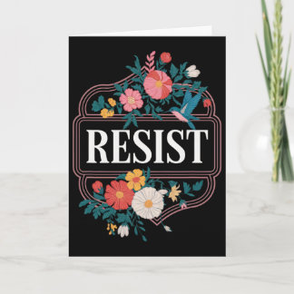 Widerstehen Sie floralem Protest Trump Anti Trump  Karte