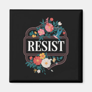 Widerstehen Sie floralem Protest Trump Anti Trump Magnet
