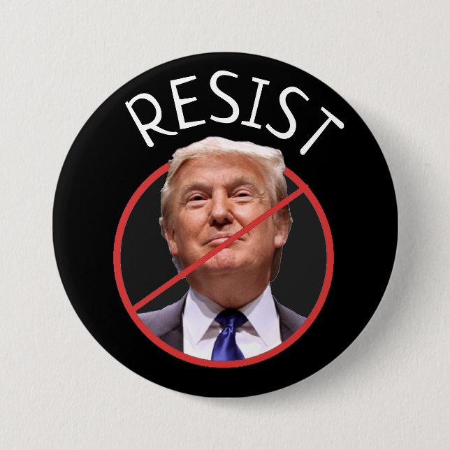 WIDERSTEHEN Sie Protest-Antidonald- trumpknopf Button (Vorderseite)
