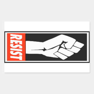 widerstehen Sie Rechteckiger Aufkleber