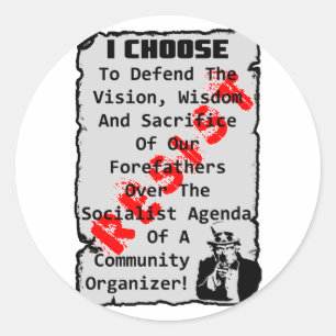 Widerstehen Sie! Runder Aufkleber