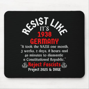 Widerstehen Sie wie Deutschland 1938 Mousepad