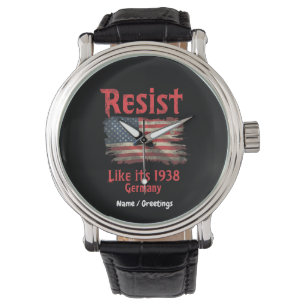 Widerstehen wie 1938 Deutschland Cool politisch Armbanduhr
