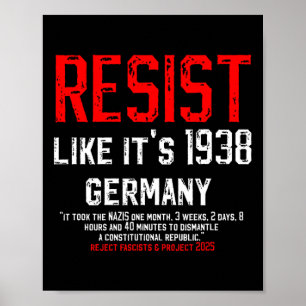 Widerstehen wie 1938 lehnt Deutschland den Faschis Poster