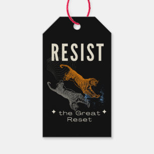 Widersteht dem Great Reset Etiketten Liberty Gesc Geschenkanhänger
