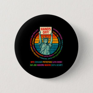 Widersteht dem Widerstand USA Statue der Freiheit Button