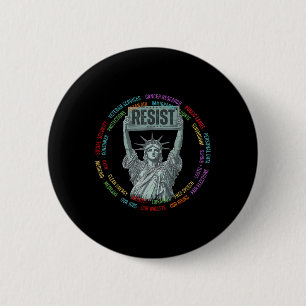 Widersteht dem Widerstand USA Statue der Freiheit  Button