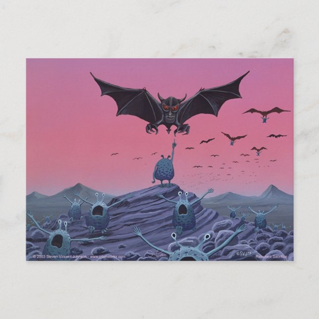 widerstrebendes Opfer Postkarte (Vorderseite)