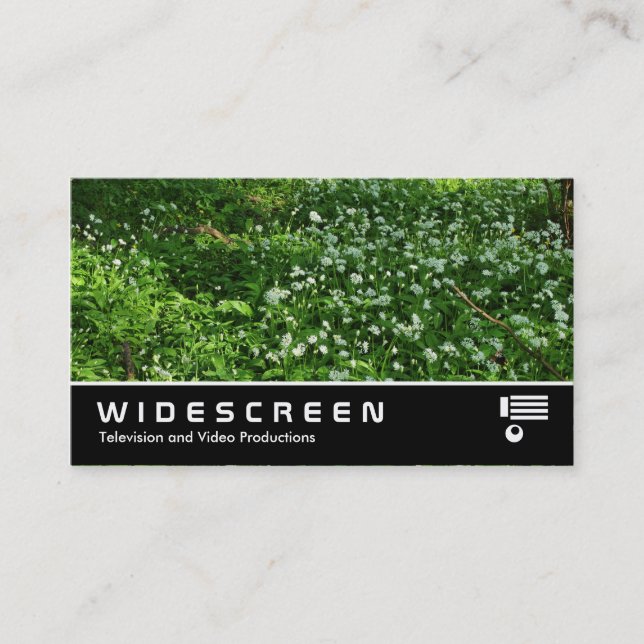 Widescreen 0438 - Blume aus Holz Visitenkarte (Vorderseite)