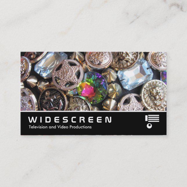 Widescreen 0443 - Bling Buttons Visitenkarte (Vorderseite)
