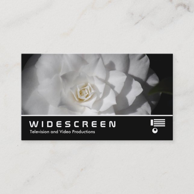 Widescreen 0472 - White Camellia Visitenkarte (Vorderseite)