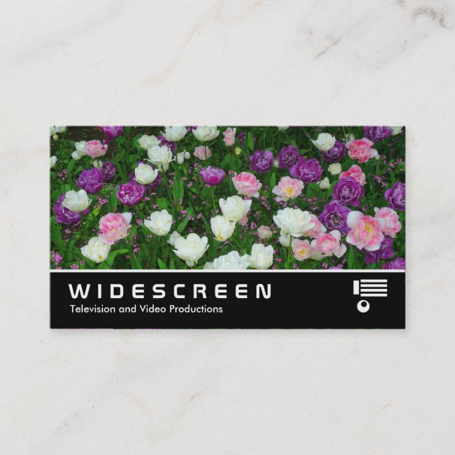 Widescreen 221 - Farbenfrohe Tulips Visitenkarte (Vorderseite)