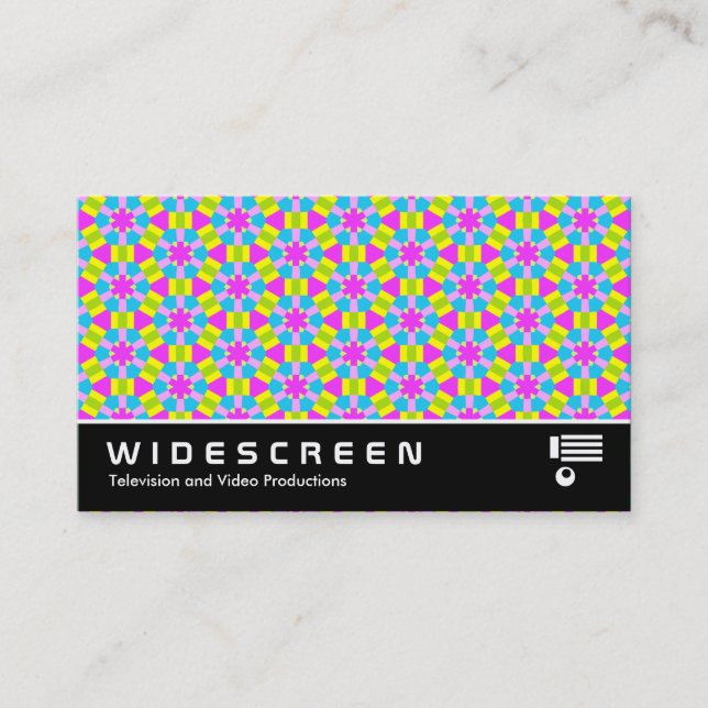 Widescreen 254 - farbenfrohe Geometrie Visitenkarte (Vorderseite)