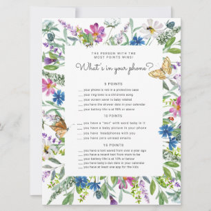 Widlfloral floral Baby Showhandy Spielkarte