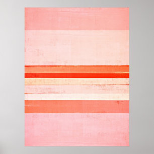 "Widmete sich" Rosa und orange abstrakte Kunst Poster