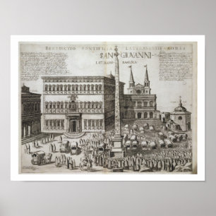 Widmung des Obelisk vor der Basilika Poster
