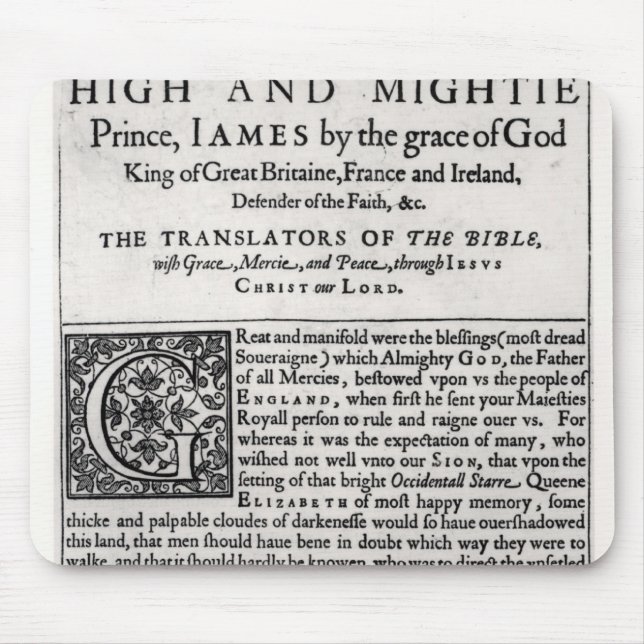 Widmungsseite 'im heiligen Bible Mousepad (Vorne)